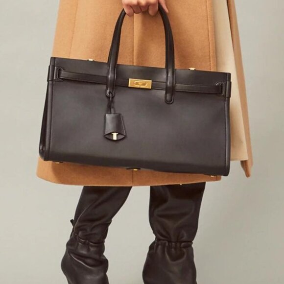 Tory Burch Black Travel Bag with Gold Accents - Picture 4 of 11